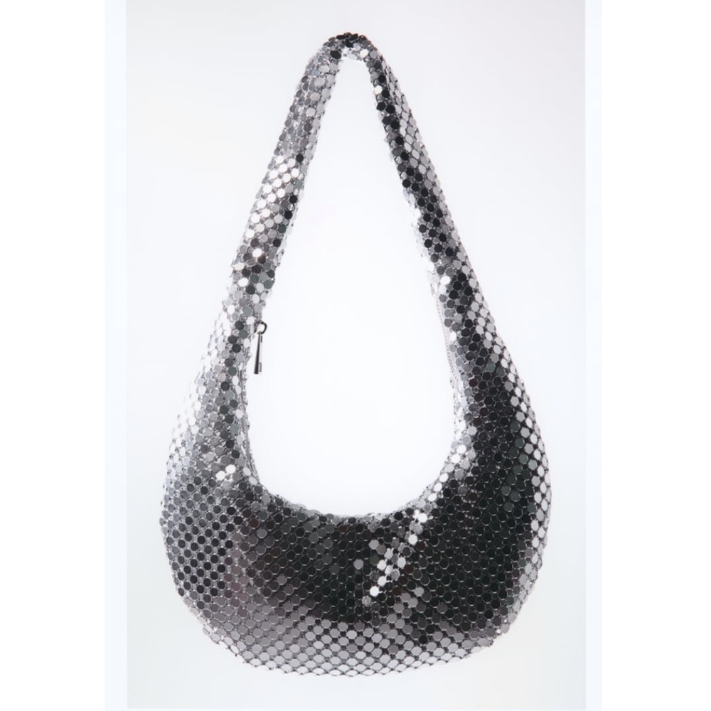 ZARA METALLIC MESH SHOULDER BAG